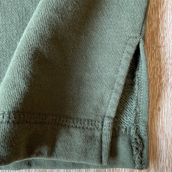 7 For All Mankind Green Hooded Long Sleeve Oversized Sweatshirt Dress - Picture 8 of 13